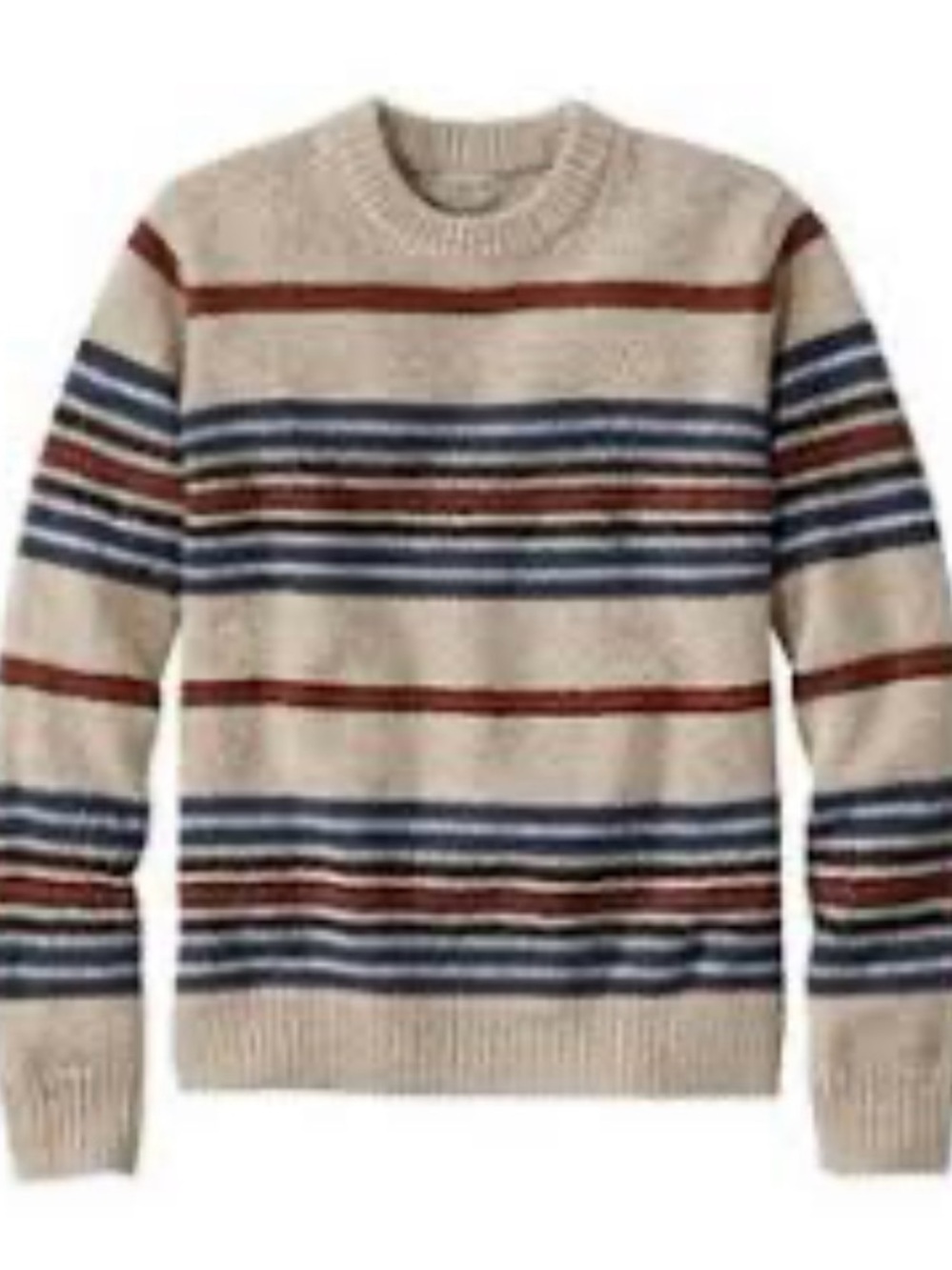 Men's Bean's Classic Ragg Wool Sweater, Crewneck, Stripe